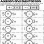 Math Addition And Subtraction Worksheets For Kindergarten