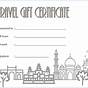 Printable Travel Gift Certificate Template