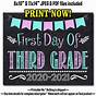 First Day Of Third Grade Sign