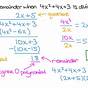 Division Of Polynomials With Remainder