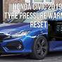 2020 Honda Civic Reset Tire Pressure