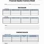 Financial Inventory Worksheet