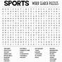 Sports Printable Word Searches
