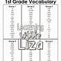 Vocab For 1st Graders