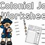 Colonial Jobs Worksheet