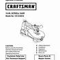 Craftsman Scroll Saw Manual