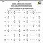 Subtracting Fractions With Unlike Denominators Worksheet