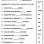 Preposition Worksheet For Grade 9