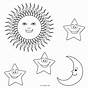 Sun And Moon Coloring Pages Printable