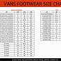 Vans Boys Clothing Size Chart