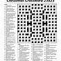 Christmas Crossword Printable With Answers