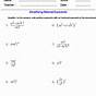 Exponents And Radicals Worksheets With Answers