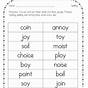 Diphthongs Oi And Oy Word List