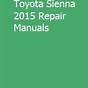 Toyota Sienna 2015 Manual