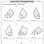 Triangular Prism Surface Area Worksheets