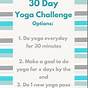 Printable 30 Day Yoga Challenge