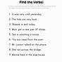 Identifying Nouns And Verbs Worksheet