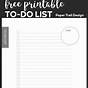 Printable Work To Do List