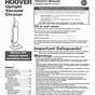 Hoover Vacuum Cleaner Manual Download