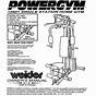 Old Weider Home Gym Manual