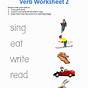 Free Verb Worksheets For Kindergarten