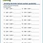 Division With Decimal Quotients Worksheet