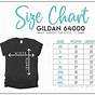 Gildan 6400 Size Chart