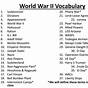 World War 2 Vocabulary Worksheet