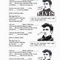 Elvis Presley Reading Comprehension Worksheet