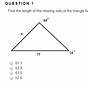 Find The Missing Side Of A Triangle Worksheets