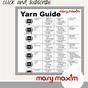 Yarn Weight Chart Printable