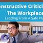 Constructive Criticism Worksheet