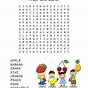 Word Search Fruits And Vegetables