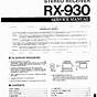Yamaha Rx 930 Owner's Manual