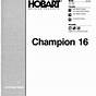 Hobart Champion 16 Manual