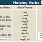Chart Of Helping Verbs