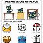 Prepositions Of Place Worksheets Printable