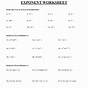 Exponent Worksheet 6ht Grade