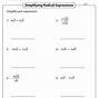 Divide Radicals Worksheet