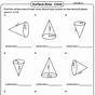 Surface Area Of A Cone Worksheets
