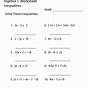 Equations Worksheet 9th Grade