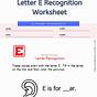 Letter E Recognition Worksheet