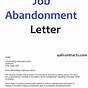 Sample Job Abandonment Letter