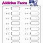 Math Facts Worksheets Addition