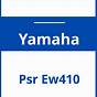Yamaha Psr Ew410 Manual