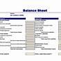 Printable Balance Sheet Form