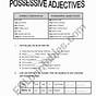 Possessive Adjectives Spanish Worksheet Answer Key