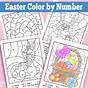 Easter Color By Number Worksheet