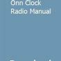 Onn Radio Clock Manual