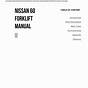 Nissan 18 Forklift Manual